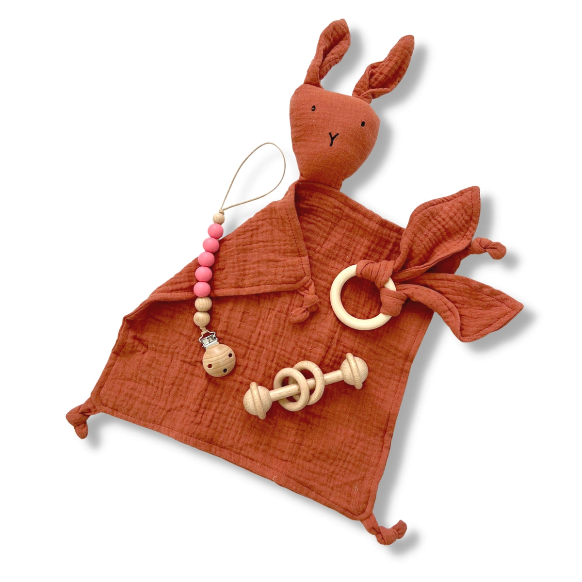 A, Apple Pie Playful Bunny Baby Gift Set (5 Colors) - Pupsik Singapore