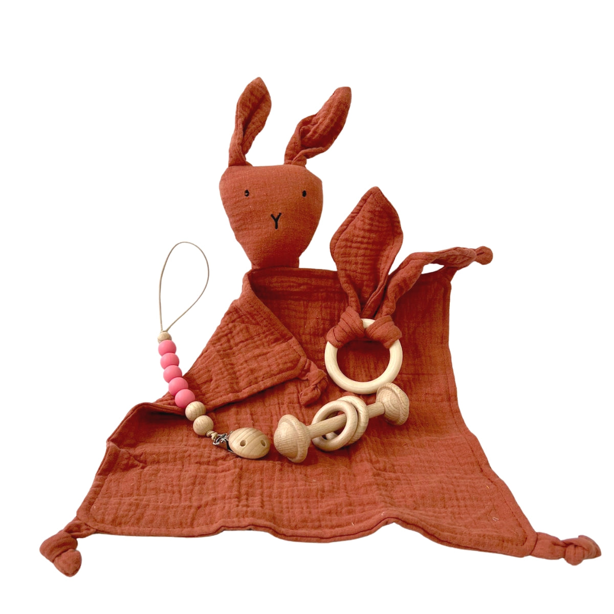 A, Apple Pie Playful Bunny Baby Gift Set (5 Colors) - Pupsik Singapore