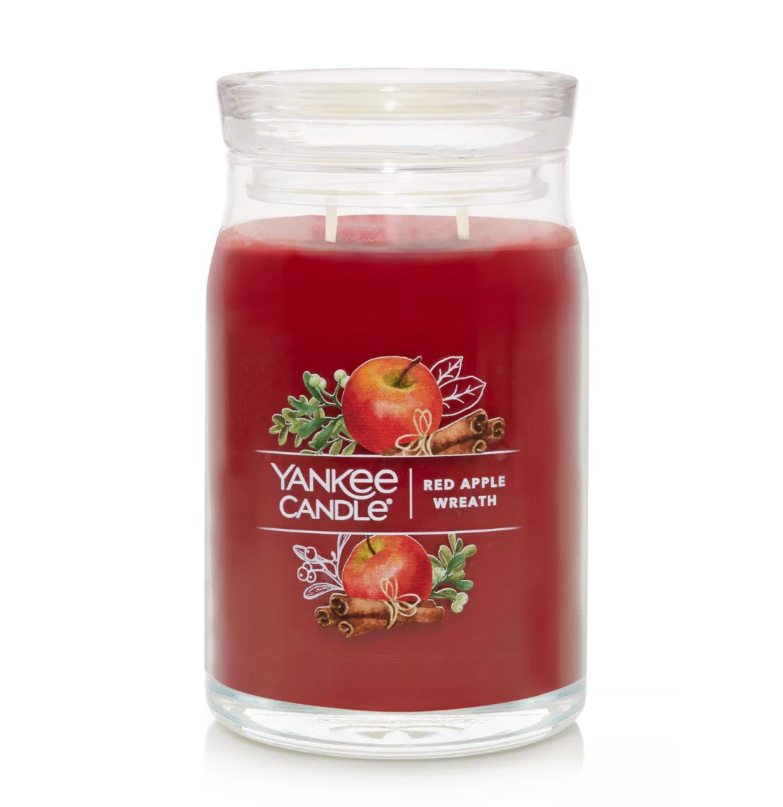 Yankee Candle Signature Large Jar Candle, 2-wicks (20oz) - Red Apple Wreath