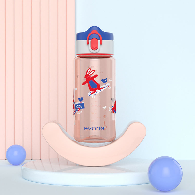 Evorie Tritan Kids Drinking Spout Water Bottle, 380ml (7 Designs) - Pupsik Singapore
