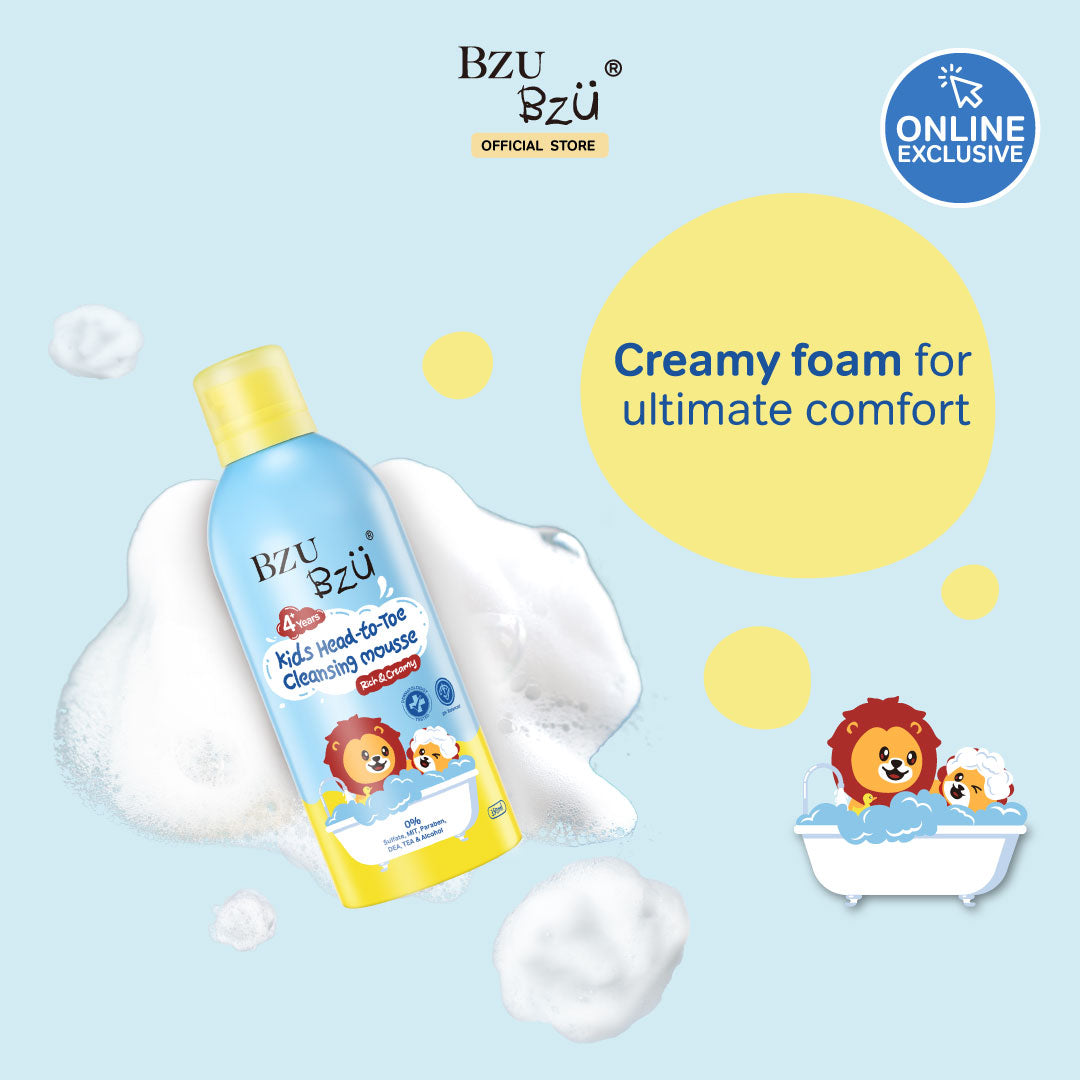 BZU BZU Kids Head-to-Toe Cleansing Mousse 350ml (Exp 09/27)