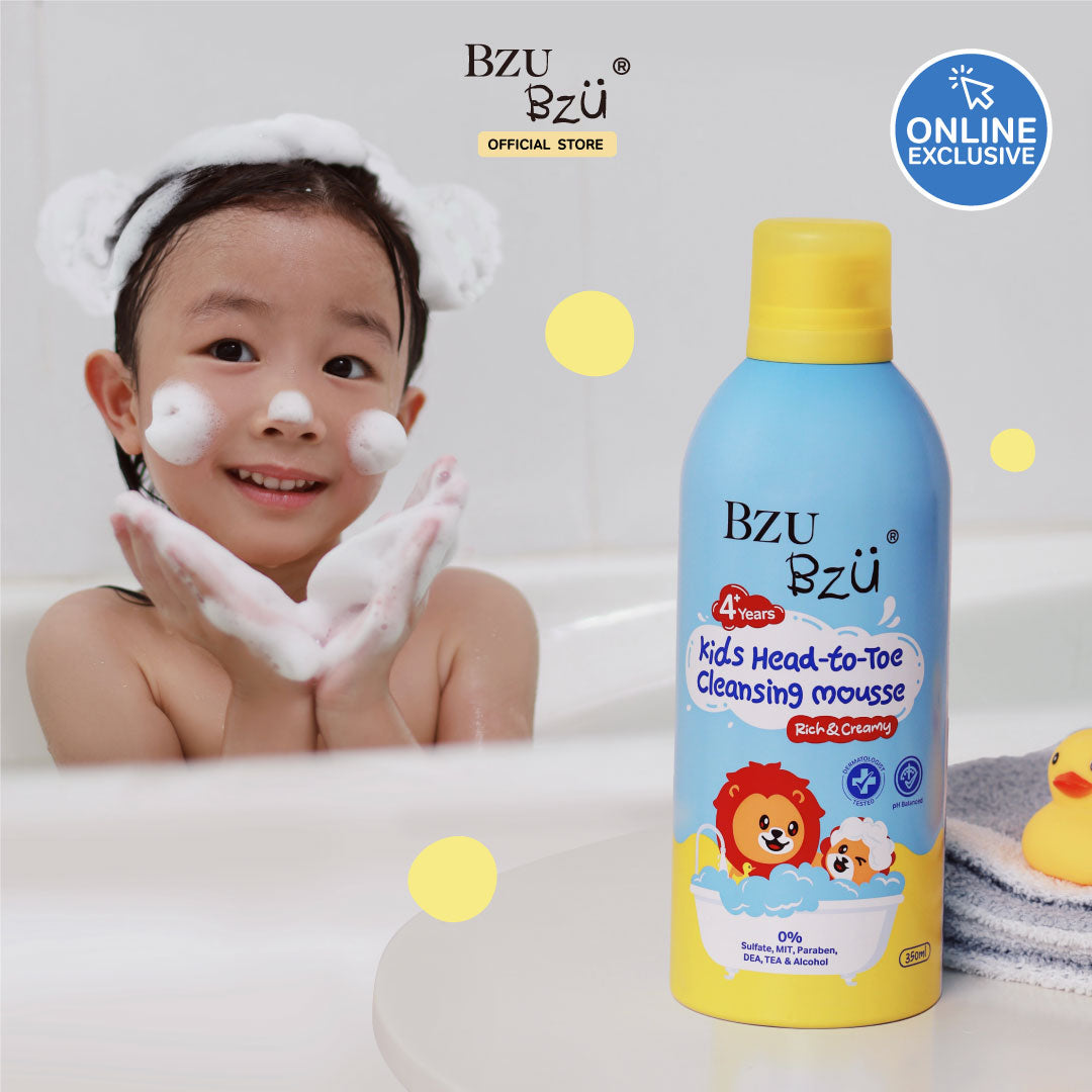 BZU BZU Kids Head-to-Toe Cleansing Mousse 350ml (Exp 09/27)