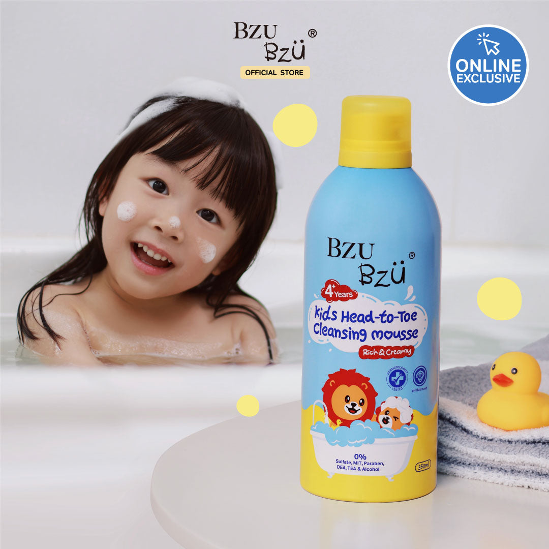 BZU BZU Kids Head-to-Toe Cleansing Mousse 350ml (Exp 09/27)