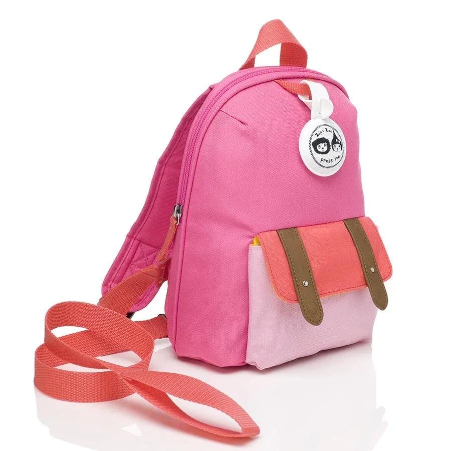 babymel zip and zoe mini backpack & Robot (Blue) a zipped main compartment with plenty of space for snacks and toys Zip & Zoe Mini Backpack