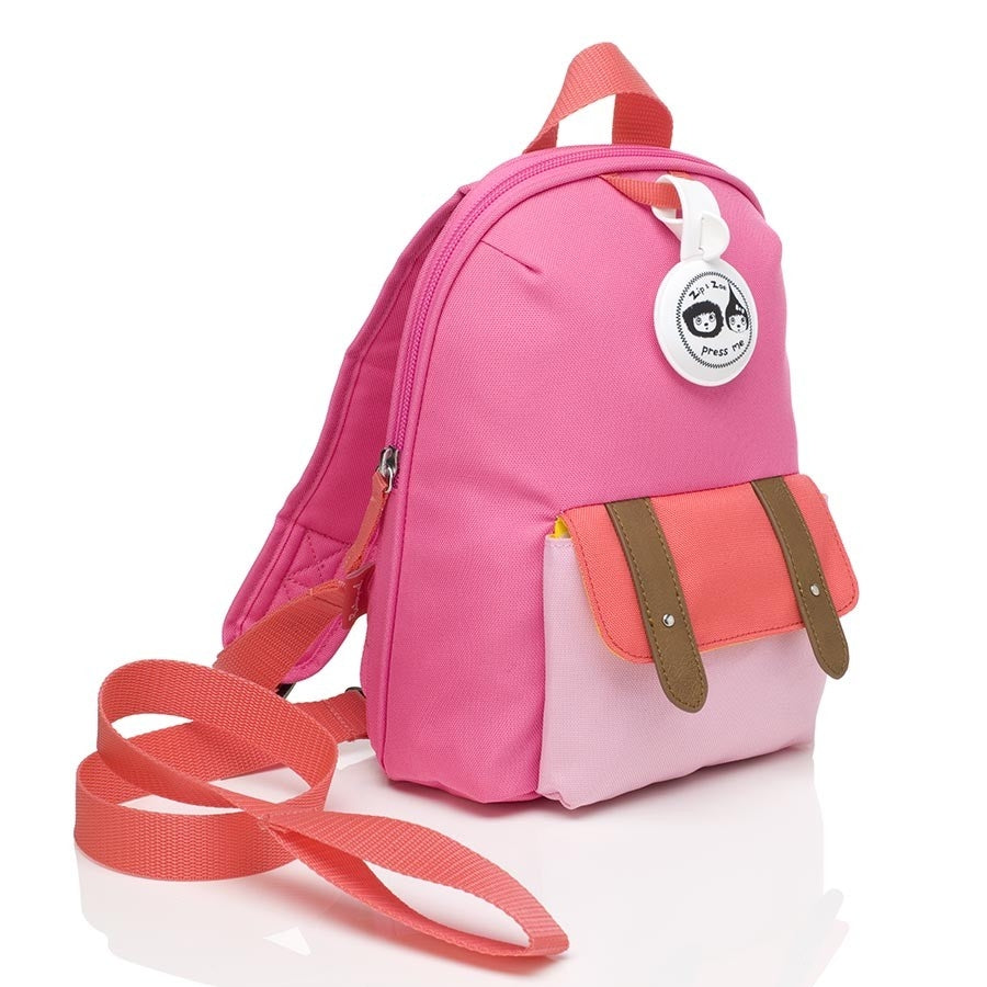 Babymel Zip & Zoe Mini Backpack & Safety Harness / Reins - Hot Pink