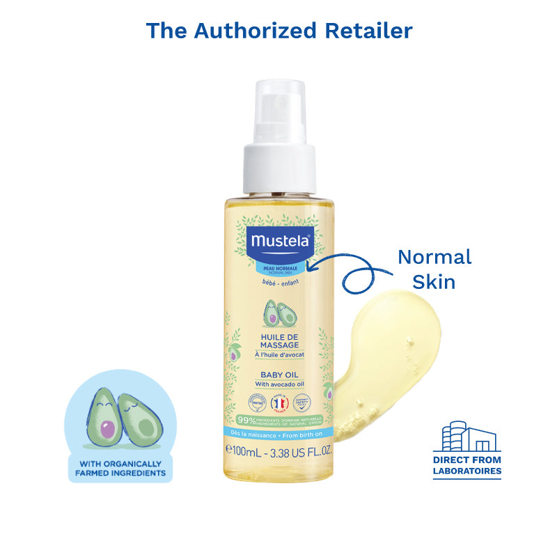Mustela Baby Oil, 100ml (bef. Massage Oil) (exp 02/28)