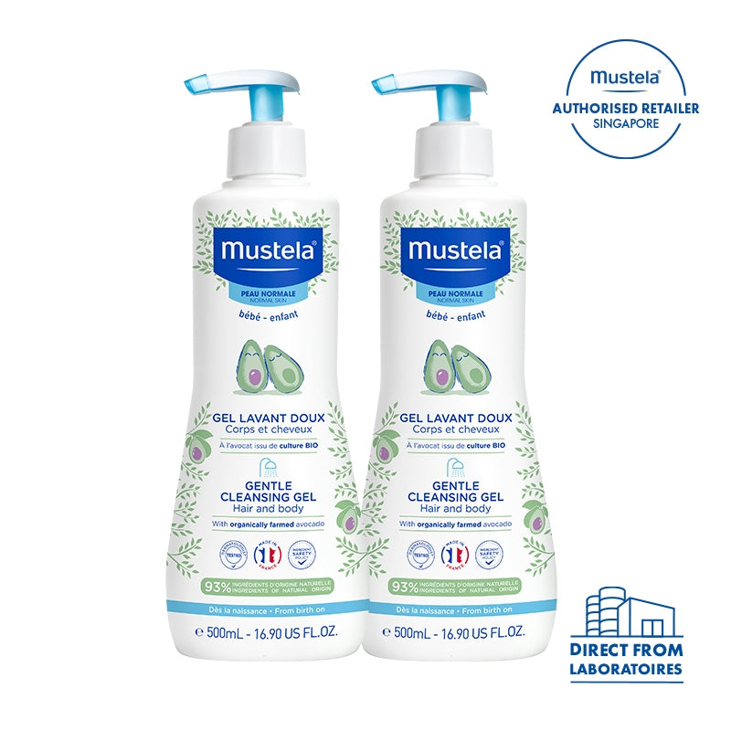 [2 pack] Mustela Gentle Cleansing Gel for Hair & Body, 500ml - Dermo Cleansing Gel (exp 11/27)