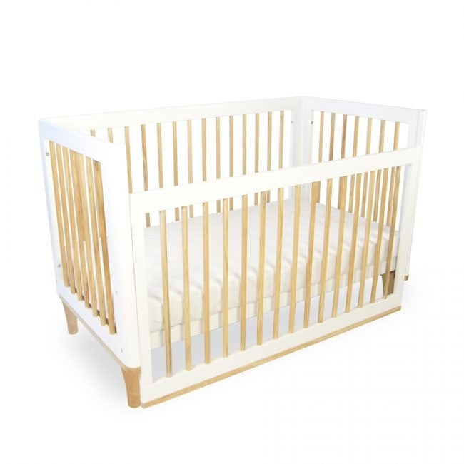 Babyhood Riya Cot (130x70cm) - White Beech
