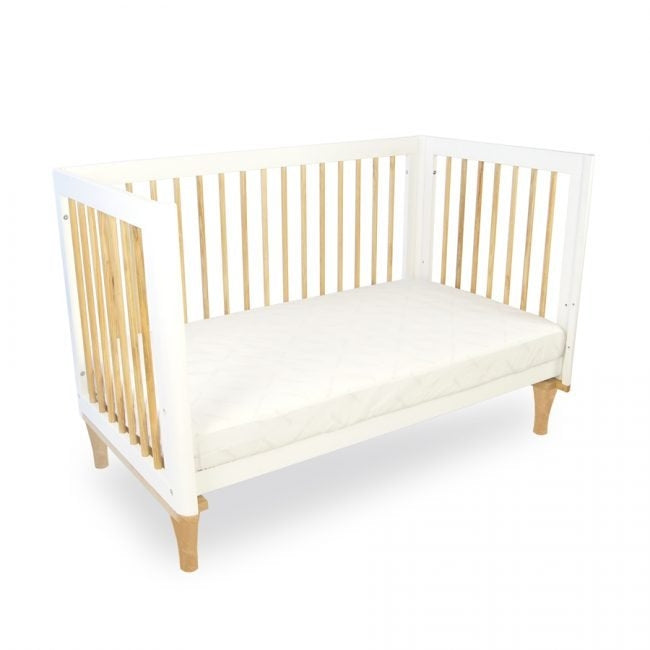 Babyhood Riya Cot (130x70cm) - White Beech