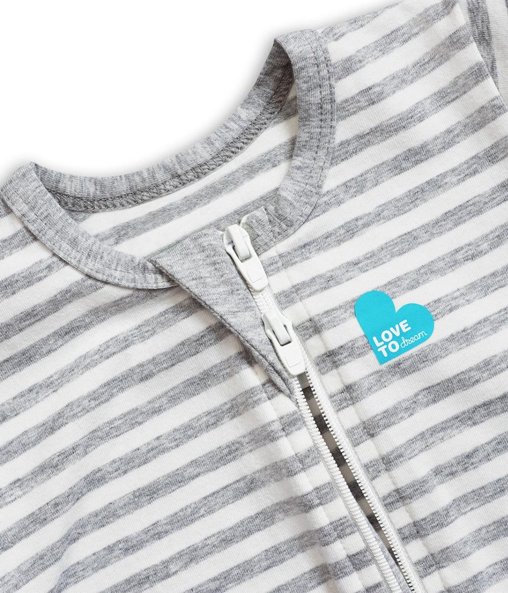 Love to Dream Long Sleeve Footless Romper - Stripe Grey (5 Sizes)