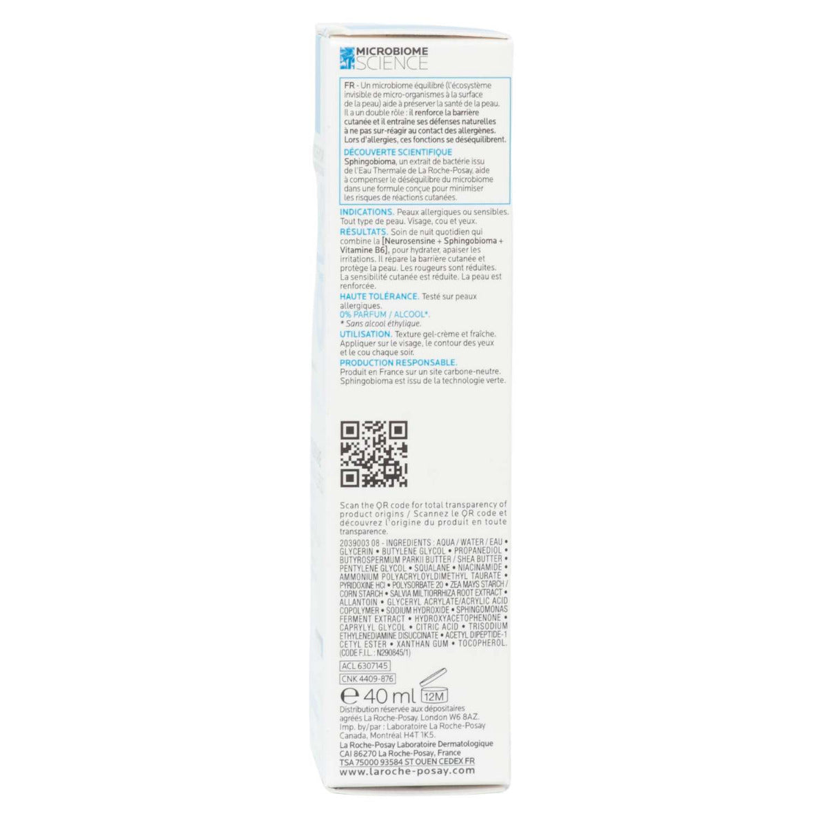 La Roche-Posay Toleriane Dermallergo Night Overnight Moisturizer, 40ml (Exp 03/27)