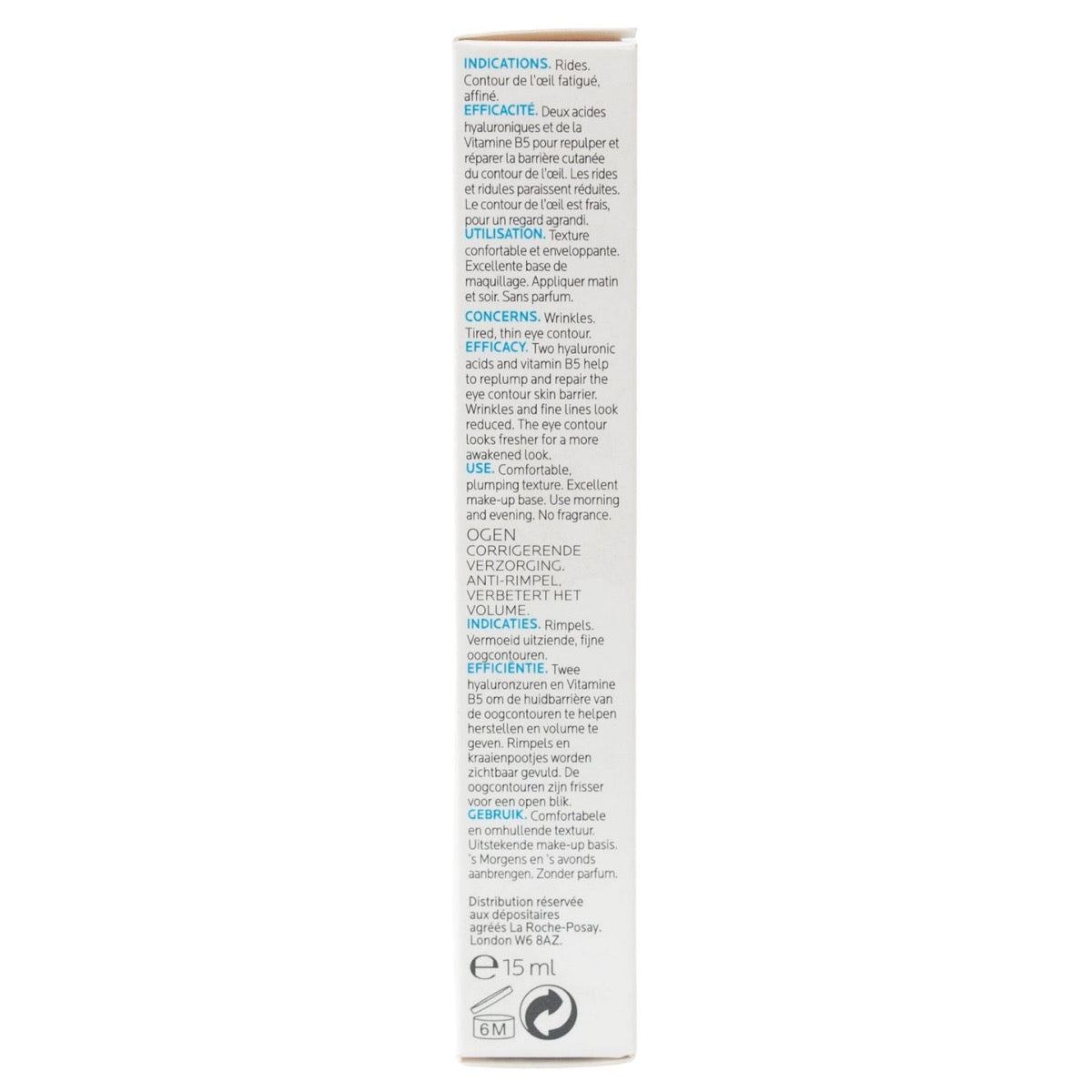 La Roche-Posay Hyalu B5 Eyes Cream (15ml) - Made in France - Exp 10/26