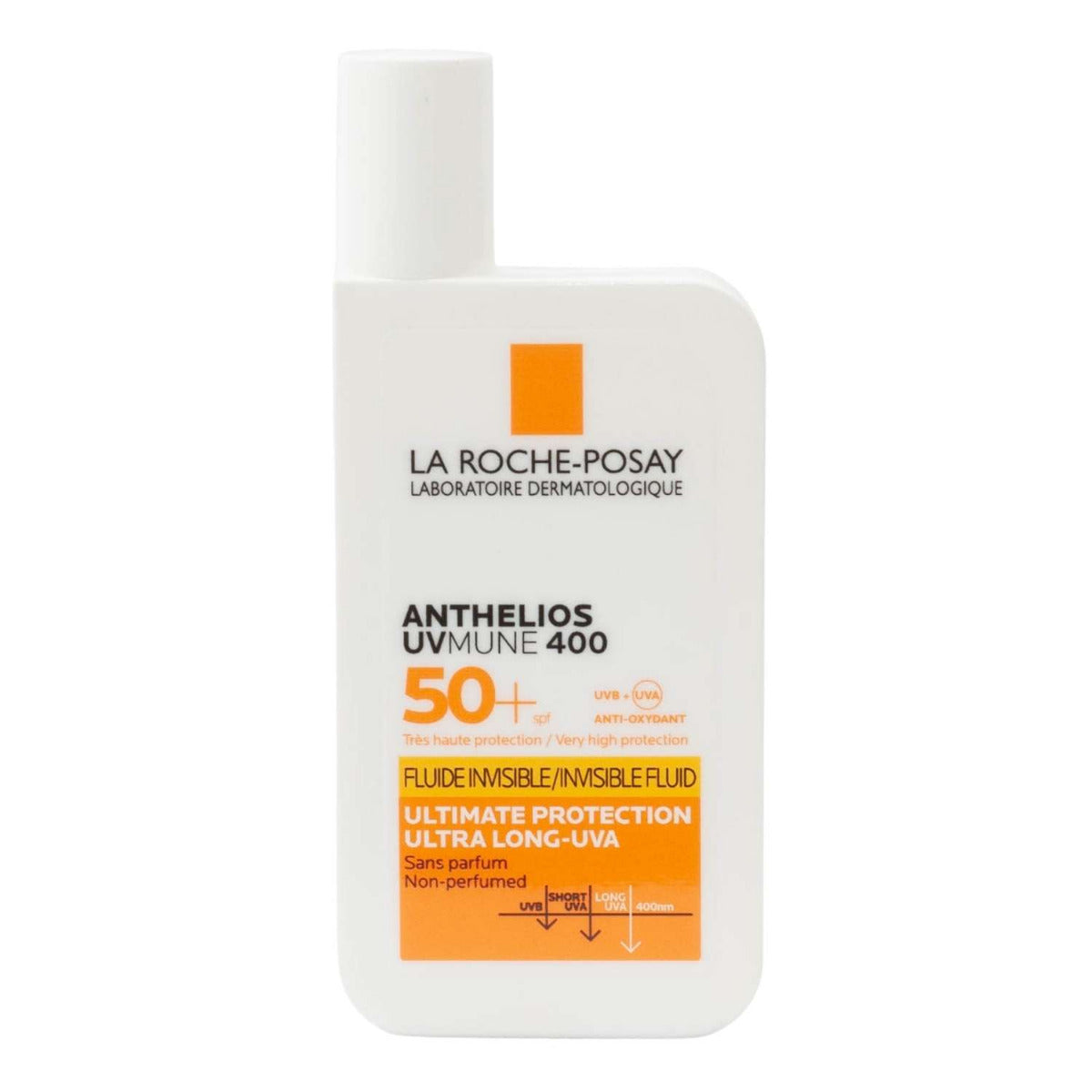 La Roche-Posay Anthelios UVMune 400 Fragrance-Free Invisible Fluid Sunscreen, SPF50+ (50ml) - Made in France - Exp 11/25
