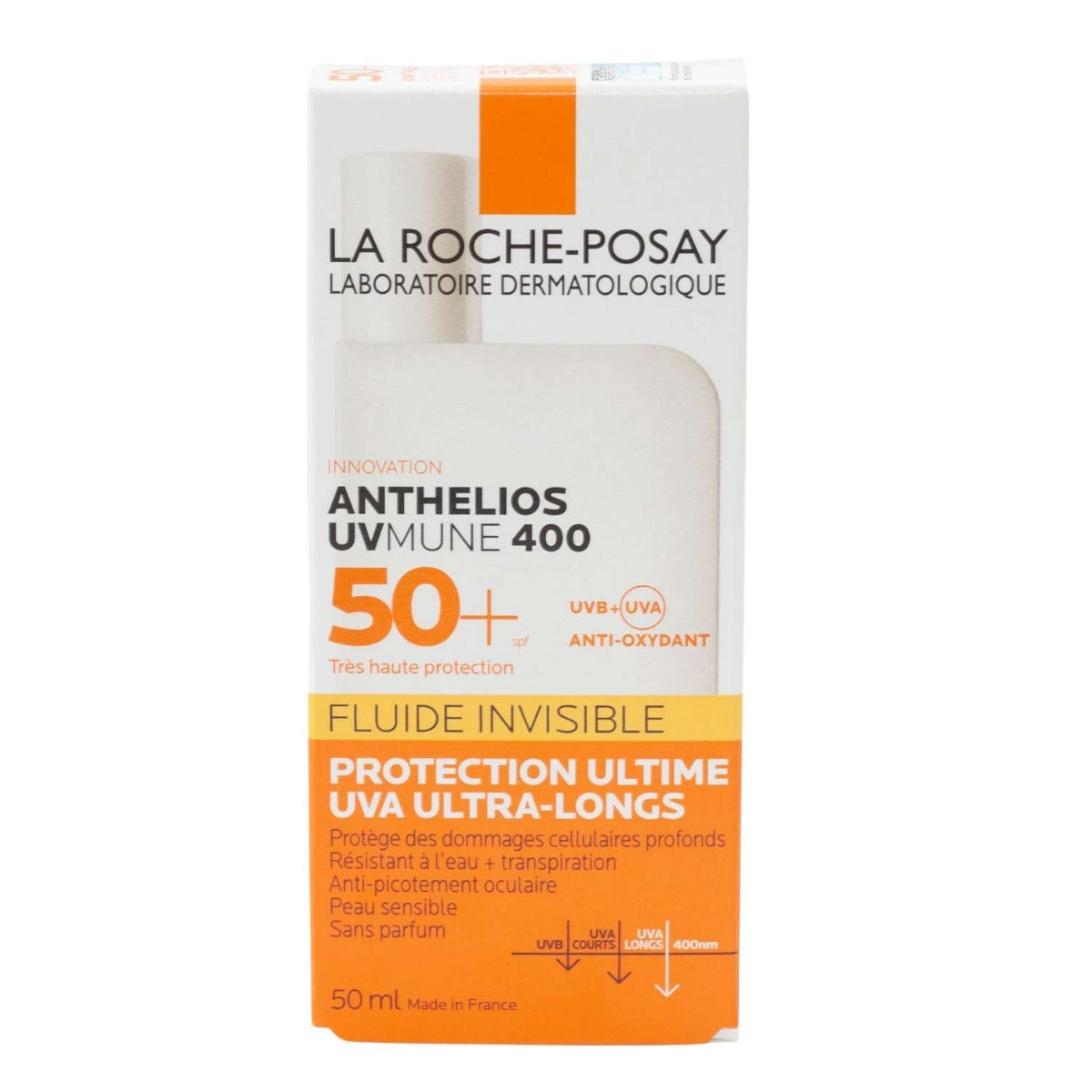 La Roche-Posay Anthelios UVMune 400 Fragrance-Free Invisible Fluid Sunscreen, SPF50+ (50ml) - Made in France - Exp 11/25