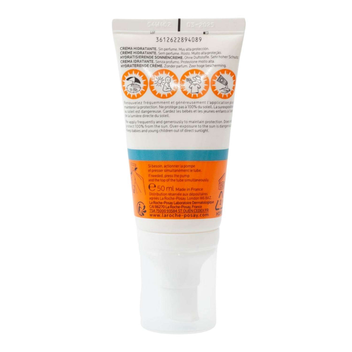 La Roche-Posay Anthelios UVMune 400 Hydrating Cream Fragrance-Free Sunscreen SPF50+ (50ml) - Made in France - Exp 02/26