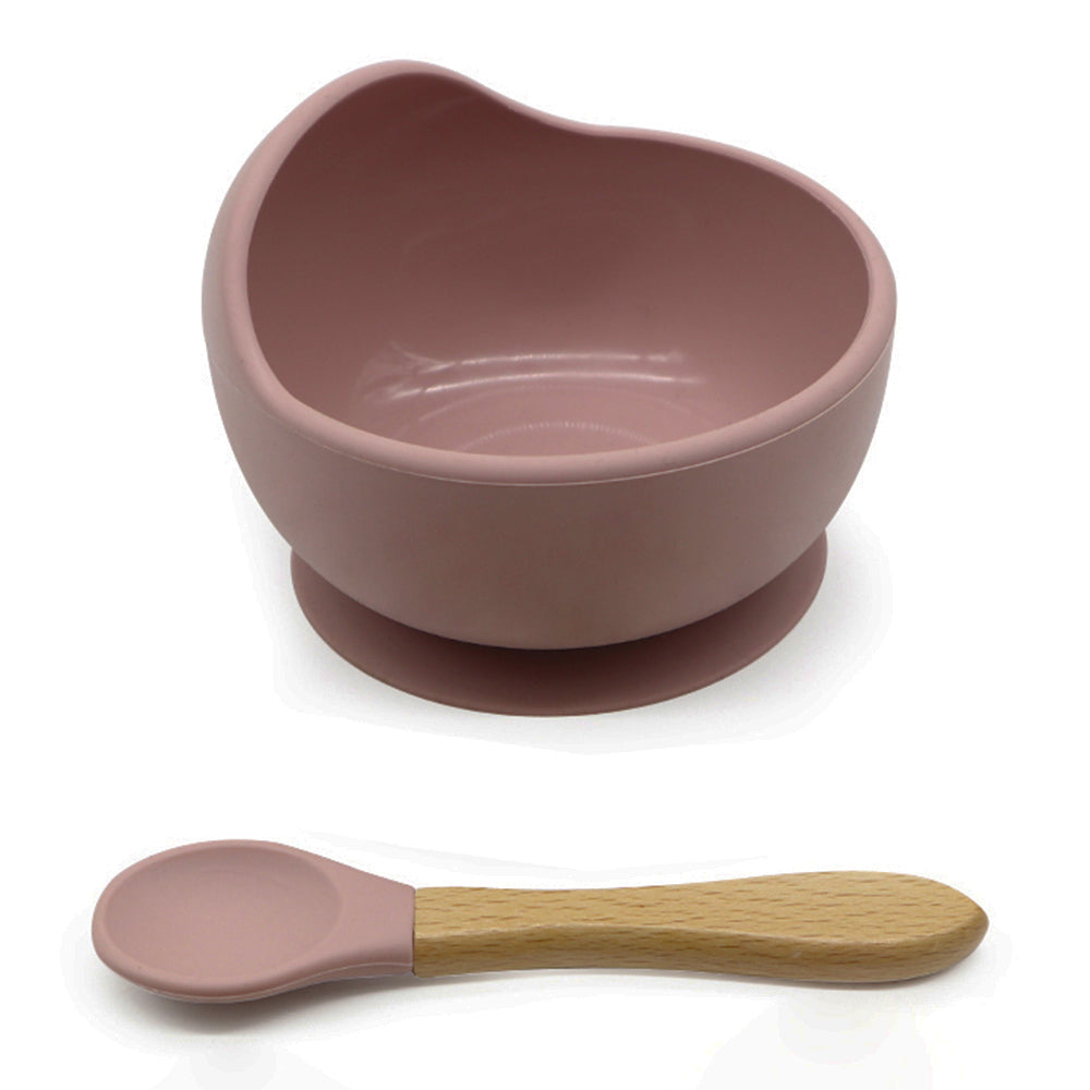 Biomom Baby Silicone Suction Bowl with Spoon (13 Colours) - Pupsik Singapore