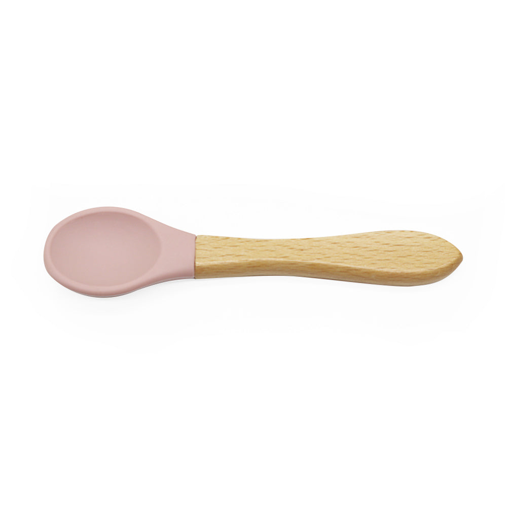 Biomom Wooden Silicone Spoon (12 Colours) - Pupsik Singapore