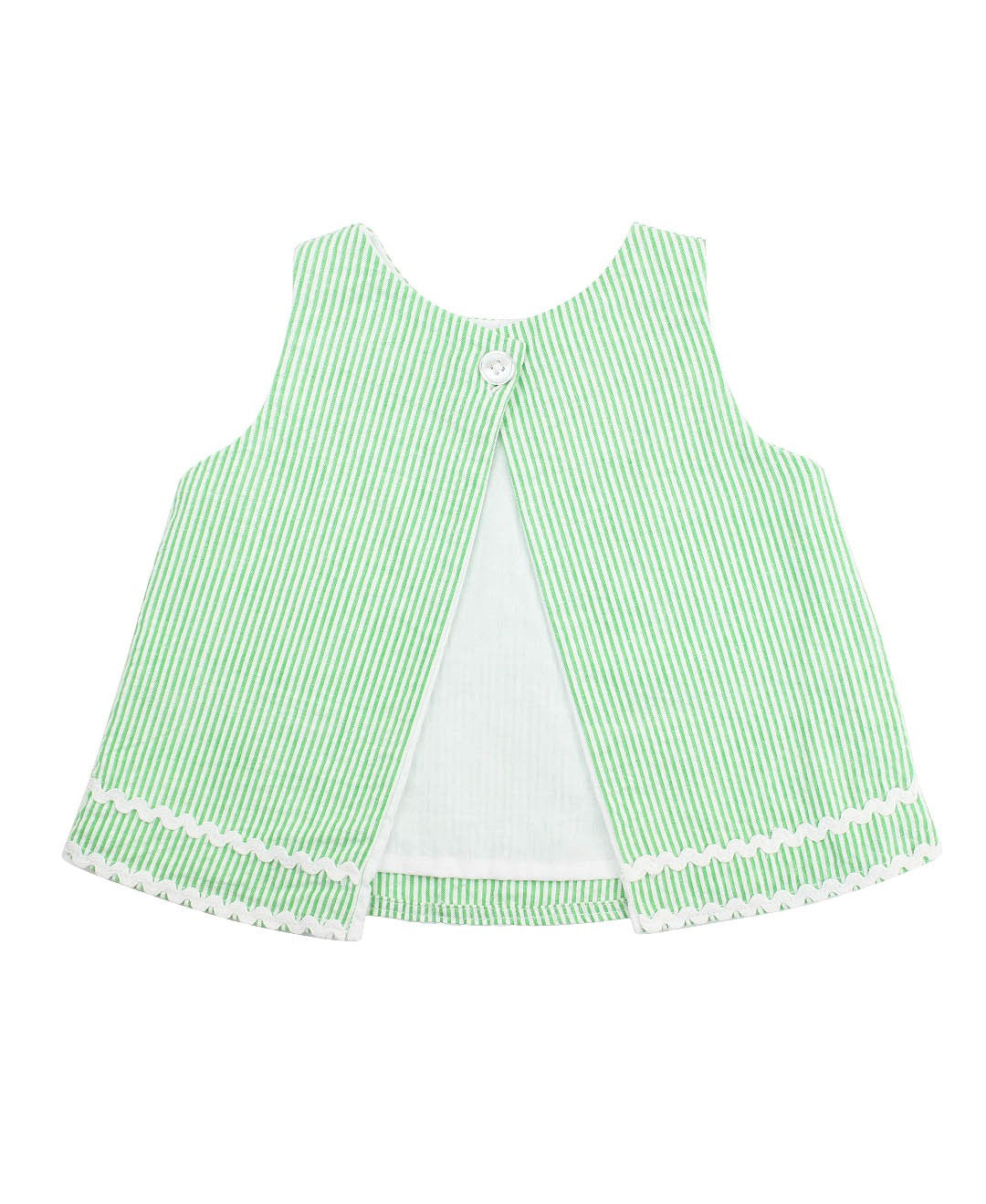 RuffleButts Green Seersucker Swing Top