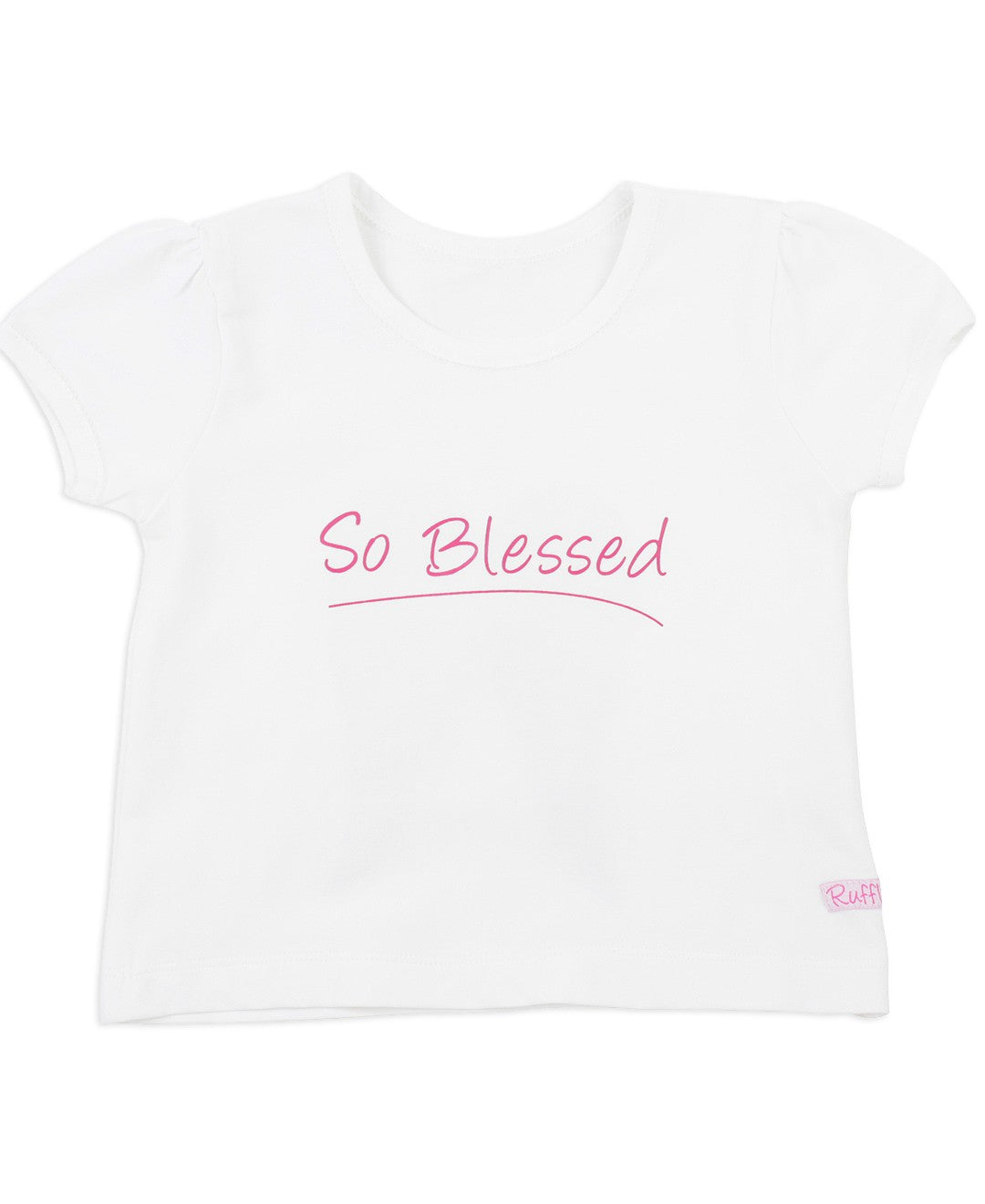RuffleButts White 'So Blessed' Angel Tee (2 sizes)
