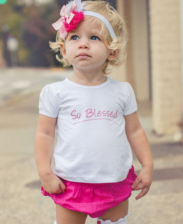 RuffleButts White 'So Blessed' Angel Tee (2 sizes)