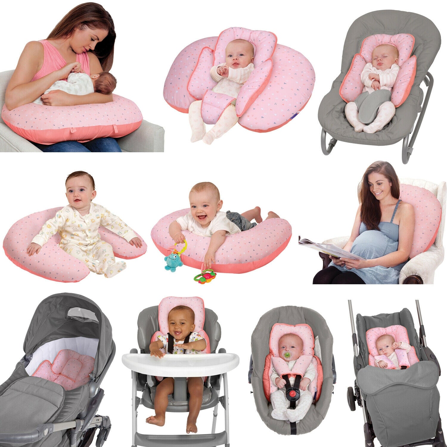 Clevamama ClevaCushion Nursing Pillow & Baby Nest  (5 Designs) - Pupsik Singapore
