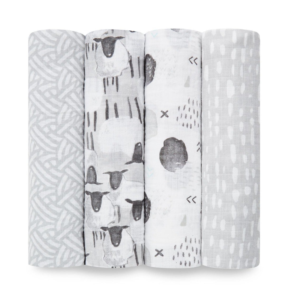 Aden Anais Essentials Muslin Cotton Swaddle (44 x 44 in), 4pk (32 Designs)