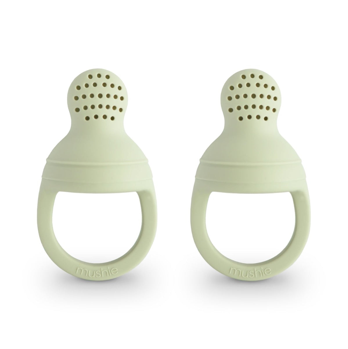 Mushie Silicone Fresh Food Feeder with Lid, 2pk (6 Colors) - Pupsik Singapore