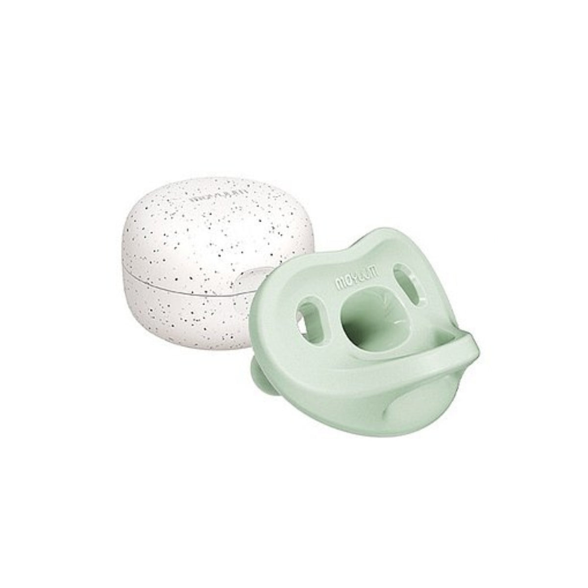 Moyuum All-Silicone Macaron Pacifier with Case, 6M+ (4 Colors)