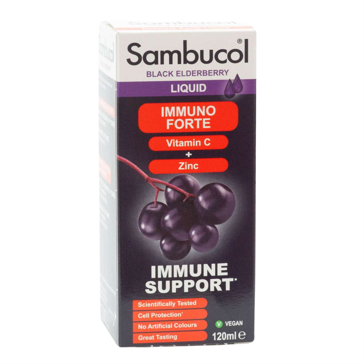 Sambucol Immuno Forte Liquid for 3Y+, 120ml (UK version) - Exp 06/26)