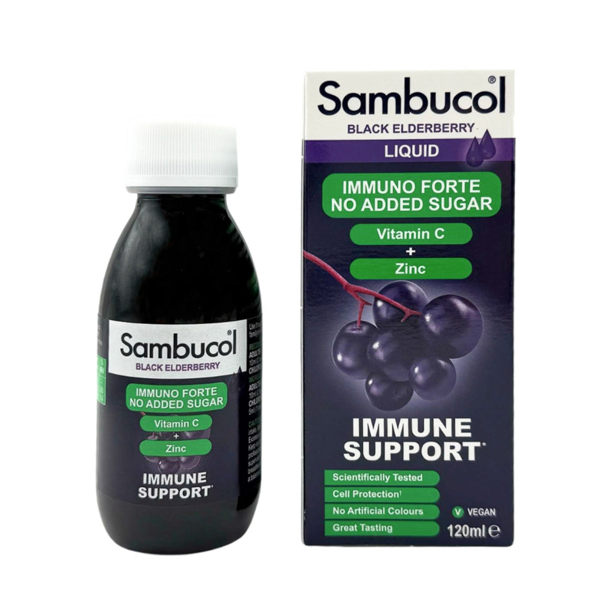 Sambucol Immuno Forte Liquid (Sugar Free) for 3Y+, 120ml - Exp 12/26