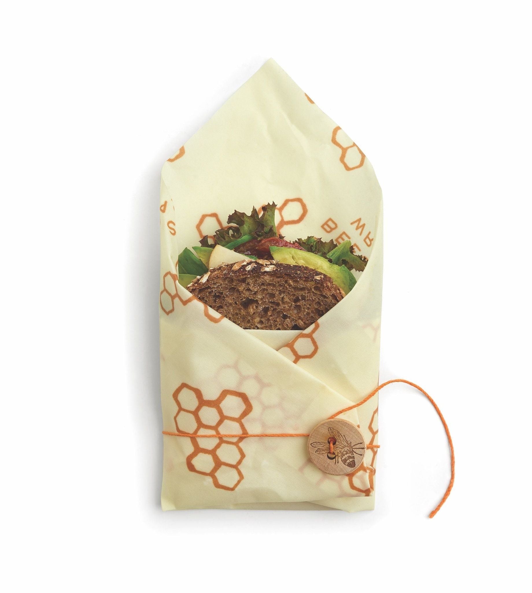 Bee's Wrap Reusable Food Wrap, Sandwich with Tie (1pc) - Honeycomb
