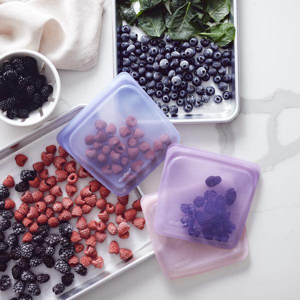 Stasher Reusable Silicone Sandwich Bag, 28 fl oz (17 Designs) - Pupsik Singapore