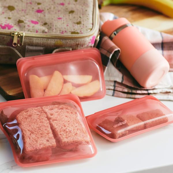 Stasher Reusable Silicone Sandwich Bag, 28 fl oz (17 Designs) - Pupsik Singapore