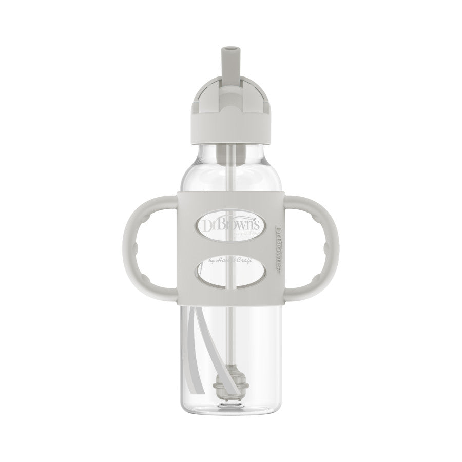Dr. Brown's Milestones Sippy Straw Bottles w/ Silicone Handles, 250ml (4 Colours)