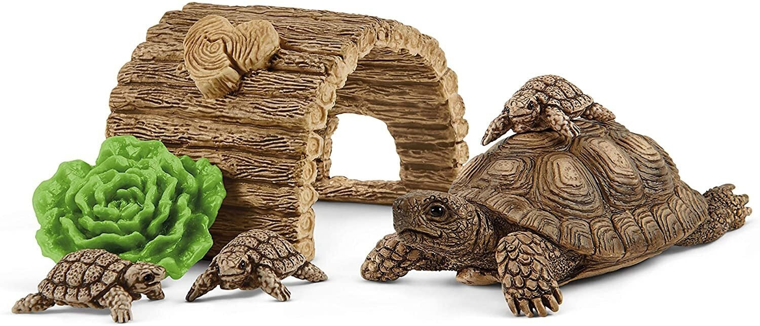 Schleich Tortoise Home Figurine Toy Set