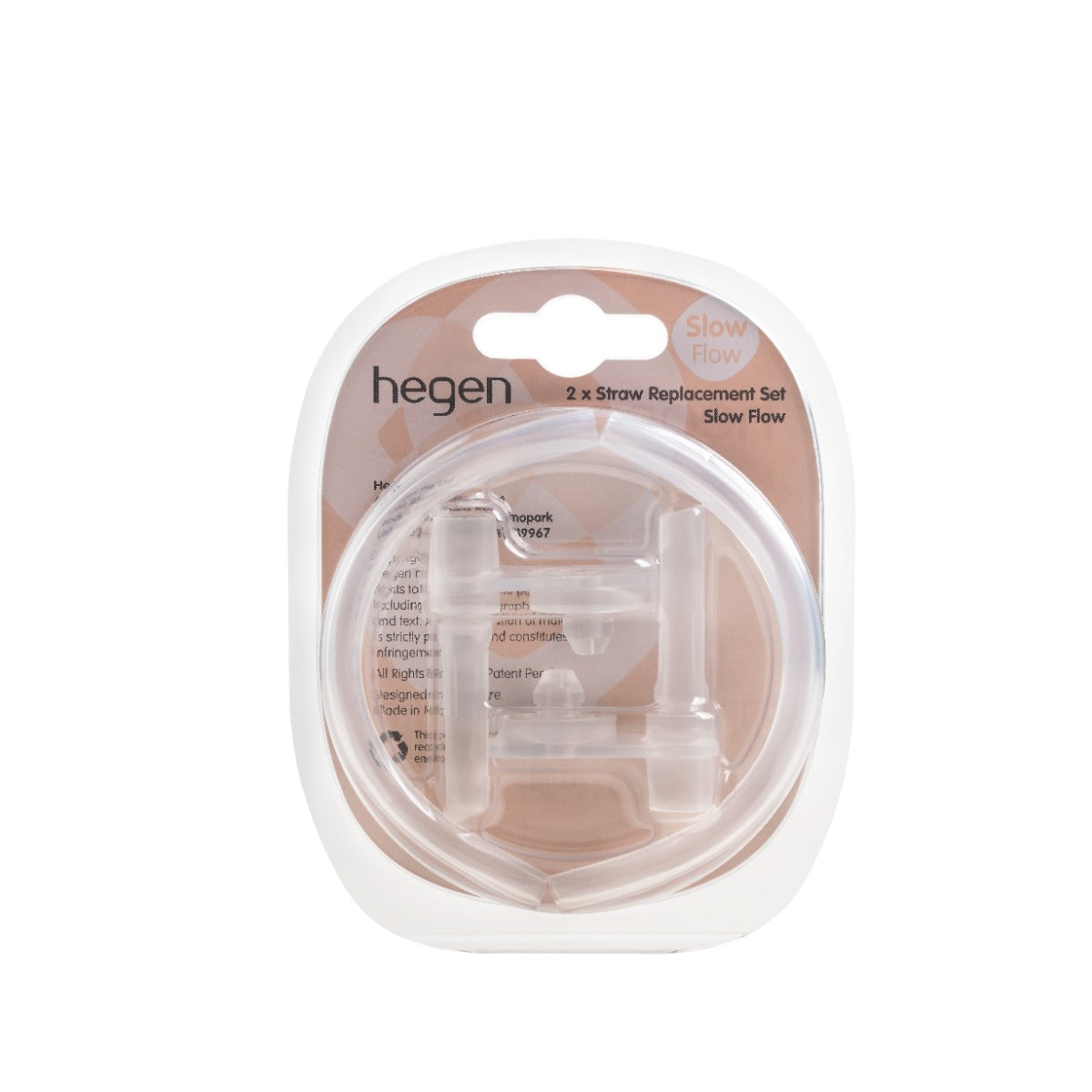 Hegen Straw Replacement Set - Slow Flow, 2 pk