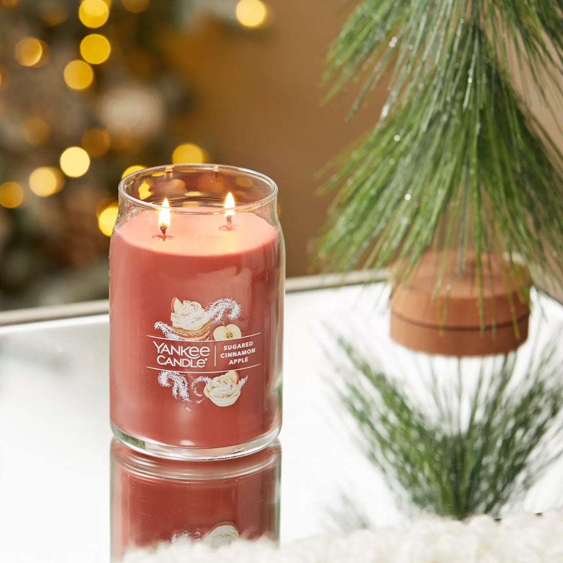 Yankee Candle Signature Large Jar Candle, 2-wicks (20oz) - Sugared Cinnamon Apple