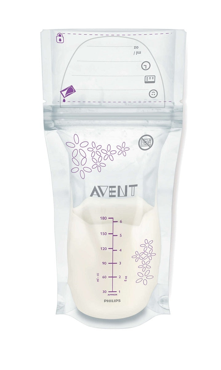 Philips Avent Breast Milk Storage Bags, 6oz (50pc)