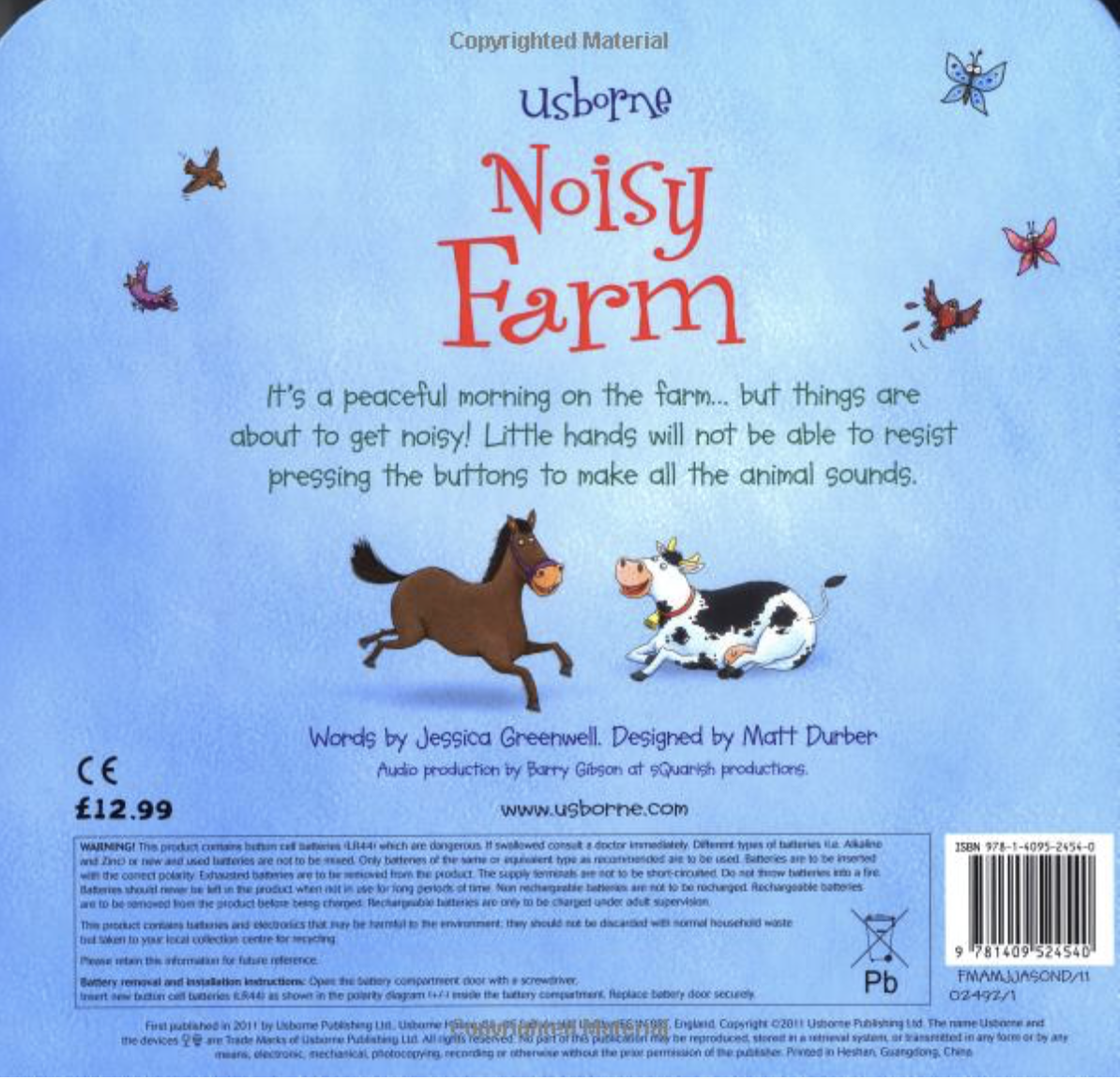 Usborne Noisy Sound Book Series (6 Titles) - Pupsik Singapore