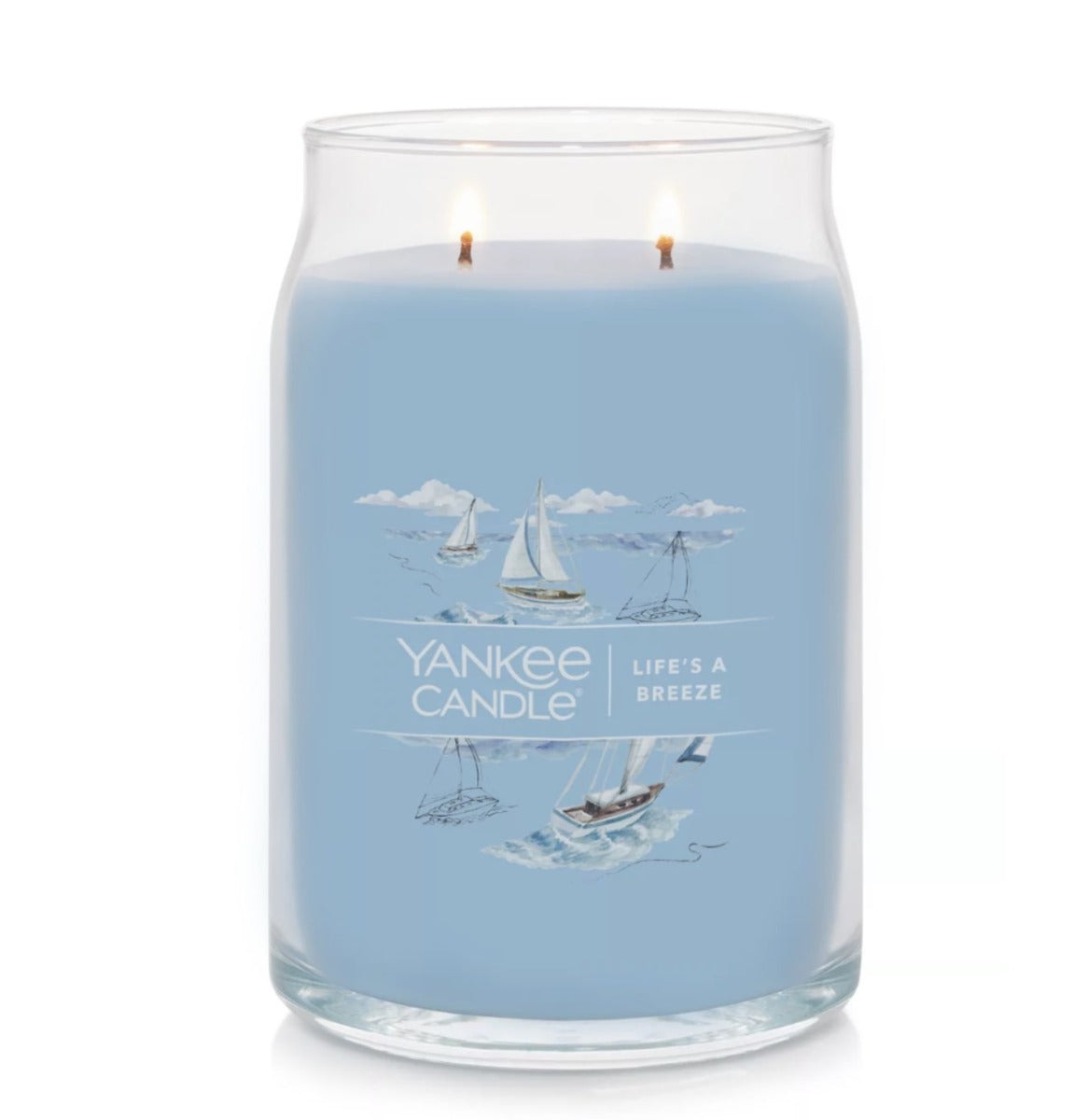 Yankee Candle Signature Large Jar Candle, 2-wicks (20oz) - Life's A Breeze