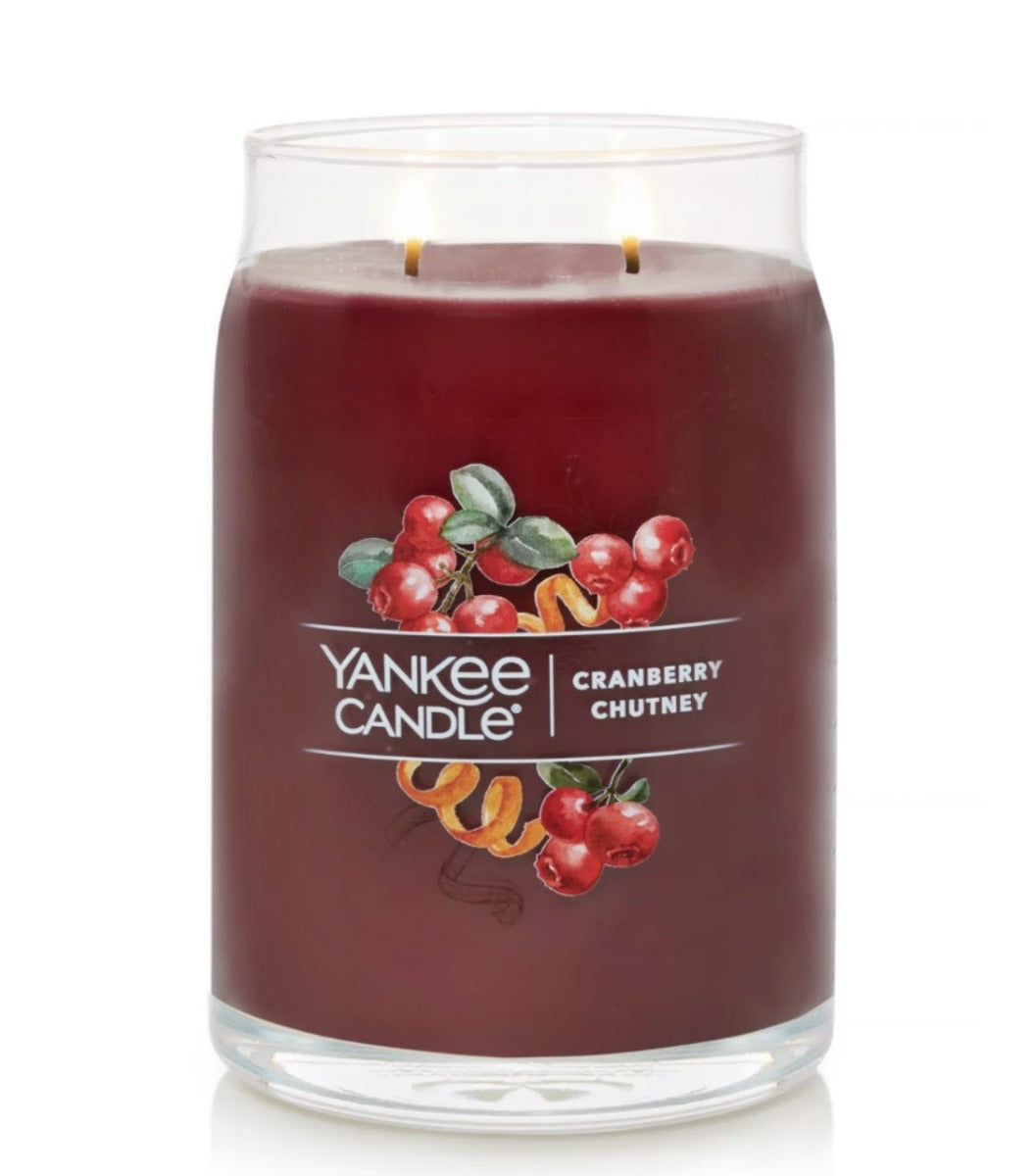 Yankee Candle Signature Large Jar Candle, 2-wicks (20oz) - Cranberry Chutney