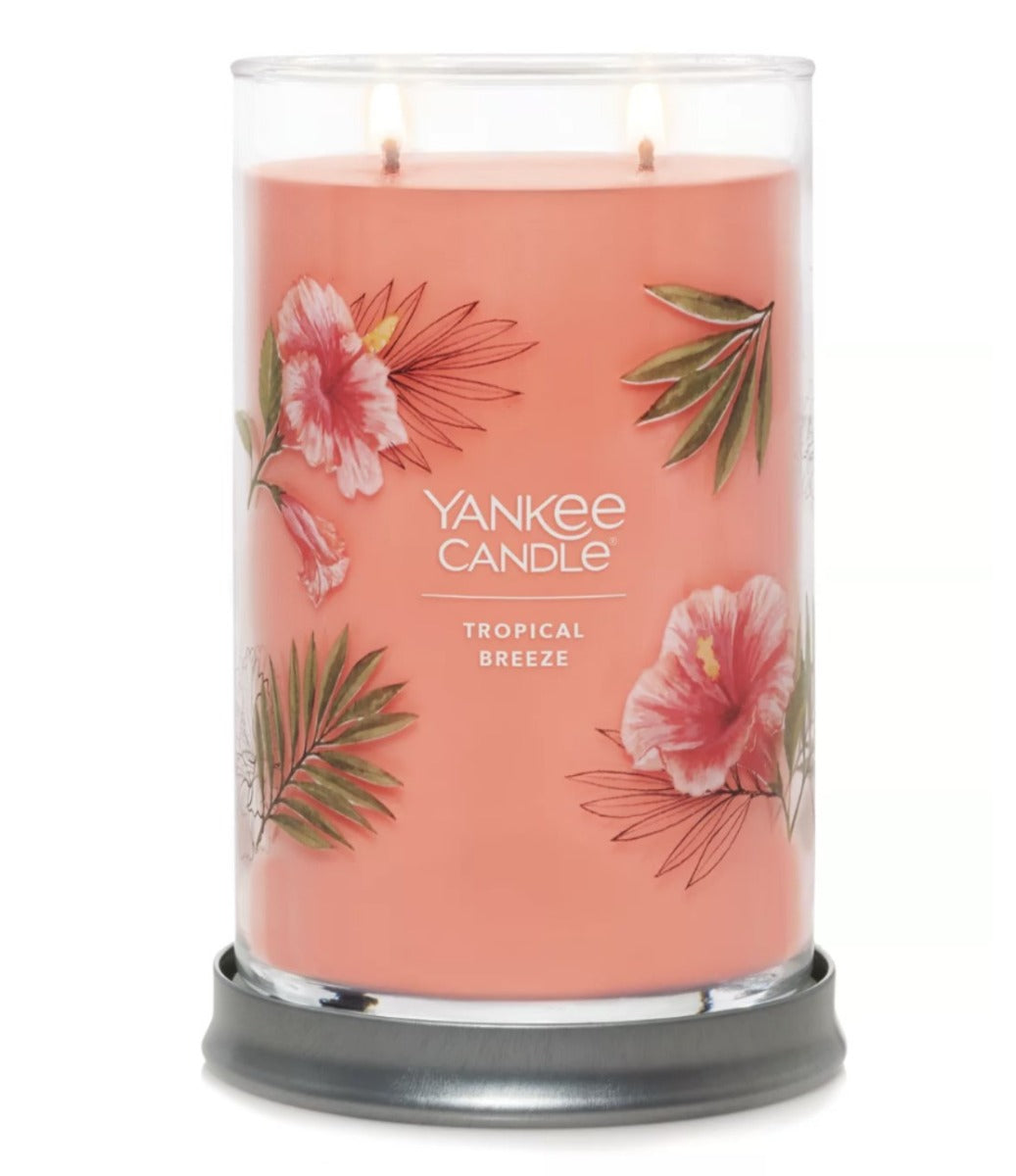 Yankee Candle Signature Large Tumbler Candle, 2-wicks (20oz) - Tropical Breeze