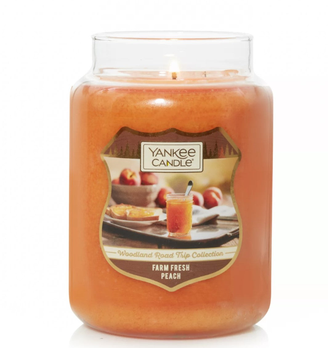 Yankee Candle Large Jar Candle (22oz) - Farm Fresh Peach