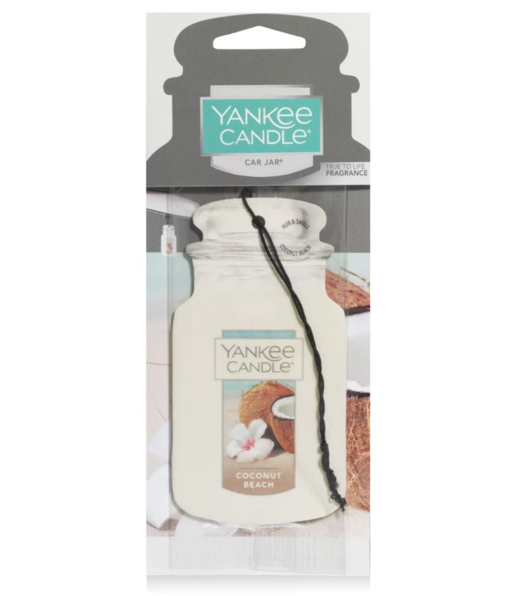 Yankee Candle Hanging Paper Car Jar (1pk) - Coconut Beach