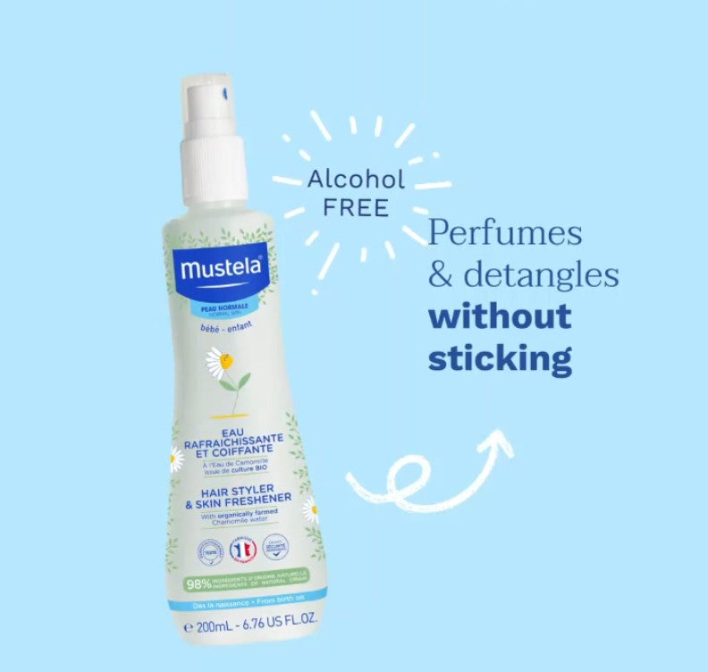 Mustela Hair Styler & Skin Freshener, 200ml (Exp 01/28)
