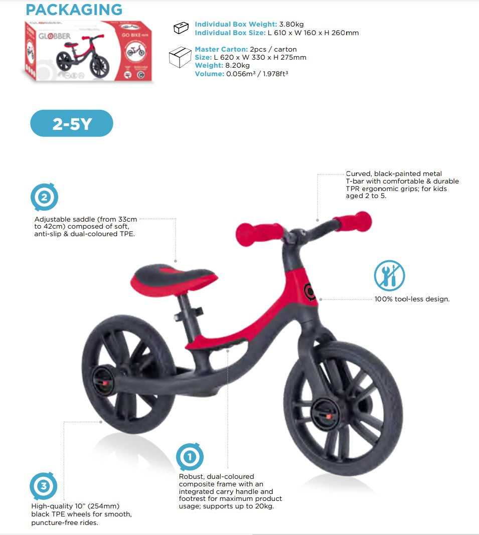 Globber Go Bike Elite Balance Bike (4 Colours)