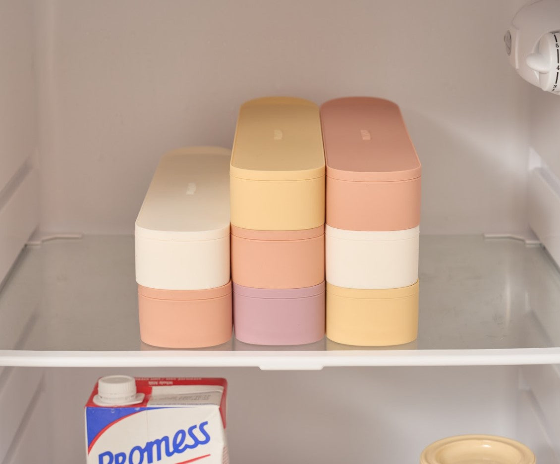 Moyuum Double-Sealed Silicone Baby Food Cube Tray - 6/12 Cubes (5 Colors)