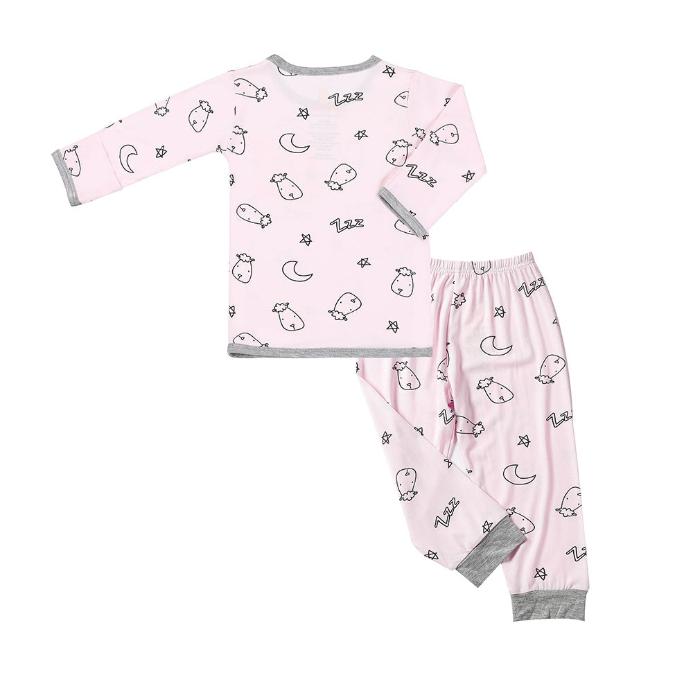 Baa Baa Sheepz Baby Long Sleeve Pyjama Set - Sweet Dreams Baa Baa Pink (4 Sizes)