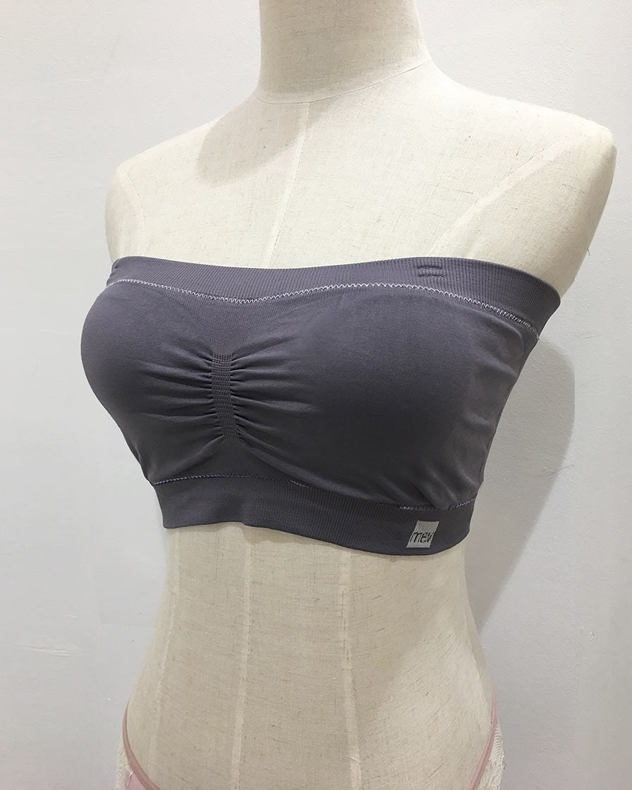 MEV Seamless Nursing Bandeau Bra - Charcoal