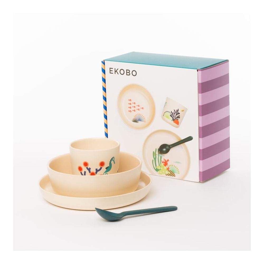EKOBO Bamboo Kid Dish Set (6 Colours) - Pupsik Singapore